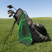 暗い背景に明るい緑と暗いカーブ。 ゴルフタオル (グリーン)