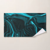 暗い背景に淡いシアンと暗いカーブ。 バスタオルセット (ハンドタオル)