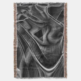 暗い背景に灰色の溝が多くねじれている スローブランケット