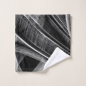 暗い背景に灰色の溝が多くねじれている バスタオルセット (ウォッシュタオル)