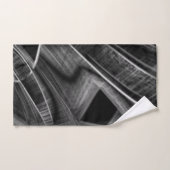 暗い背景に灰色の溝が多くねじれている バスタオルセット (ハンドタオル)