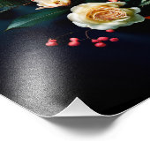 暗い背景に熱帯の花 フォトプリント (角)