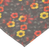 暗い背景に燃えるような花 テーブルクロス (アングル)