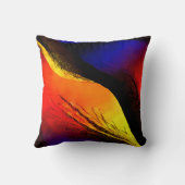 暗い背景に美しい抽象芸術アート クッション (裏面)