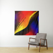 暗い背景に美しい抽象芸術アート タペストリー (インサイチュ(横))