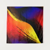 暗い背景に美しい抽象芸術アート タペストリー (正面)