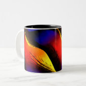 暗い背景に美しい抽象芸術アート ツートーンマグカップ (正面左)