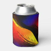 暗い背景に美しい抽象芸術アート 缶クーラー (缶正面)