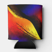 暗い背景に美しい抽象芸術アート 缶クーラー (裏面)