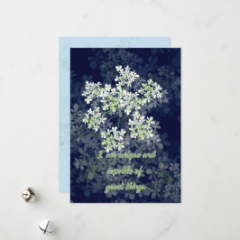 暗い背景に花が付いた確認カード シーズンカード