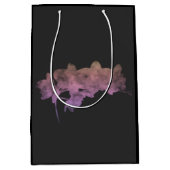 暗い背景に蘭イパネマの影 ミディアムペーパーバッグ (正面)