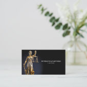 暗い背景のゴールデン・レディ・ジャスティス 名刺 (スタンド正面)