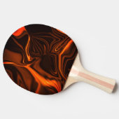 暗い背景のサンゴから銅への曲線 卓球ラケット (横)