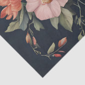 暗い背景のパステルフラワーデコップページ 薄葉紙 (詳細)