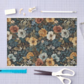 暗い背景のフローライラスト 薄葉紙 (クラフト)