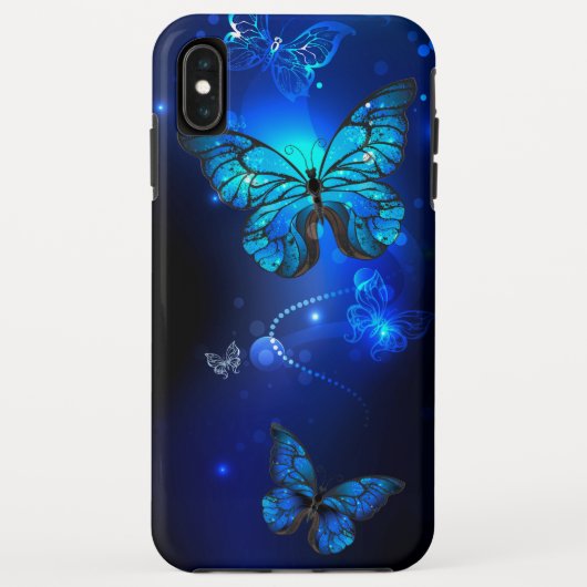 暗い背景のモルフォ蝶 Case-Mate iPhoneケース (裏面)