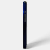 暗い背景のモルフォ蝶 iPhoneケース (左側面)