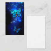 暗い背景のモルフォ・バタフライ エンクロージャーカード (正面/裏面)