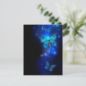 暗い背景のモルフォ・バタフライ エンクロージャーカード (スタンド正面)