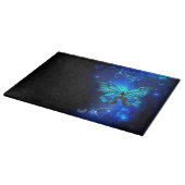 暗い背景のモルフォ・バタフライ カッティングボード (角)