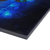 暗い背景のモルフォ・バタフライ カッティングボード (角)