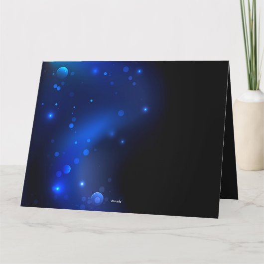 暗い背景のモルフォ・バタフライ カード (裏面)