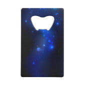 暗い背景のモルフォ・バタフライ クレジットカード栓抜き (裏面)