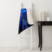 暗い背景のモルフォ・バタフライ シェルパブランケット (インサイチュ)