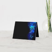 暗い背景のモルフォ・バタフライ シーズンカード (正面)