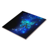 暗い背景のモルフォ・バタフライ タイル (側面)