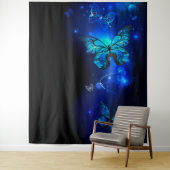 暗い背景のモルフォ・バタフライ タペストリー (インサイチュ)