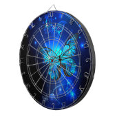 暗い背景のモルフォ・バタフライ ダーツボード (正面右)