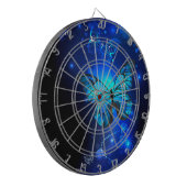 暗い背景のモルフォ・バタフライ ダーツボード (正面左)