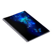 暗い背景のモルフォ・バタフライ ノートブック (右側)
