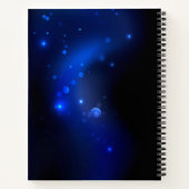 暗い背景のモルフォ・バタフライ ノートブック (裏面)