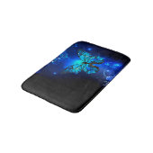 暗い背景のモルフォ・バタフライ バスマット (アングル)