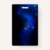 暗い背景のモルフォ・バタフライ バッジ (裏面)