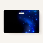 暗い背景のモルフォ・バタフライ バッジ (裏面)