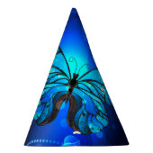 暗い背景のモルフォ・バタフライ パーティーハット (右)