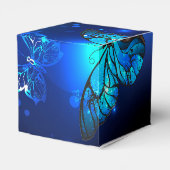 暗い背景のモルフォ・バタフライ フェイバーボックス (裏面サイド)