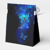 暗い背景のモルフォ・バタフライ フェイバーボックス (裏面サイド)