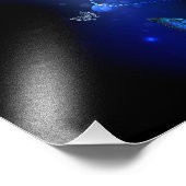 暗い背景のモルフォ・バタフライ フォトプリント            (角)