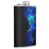 暗い背景のモルフォ・バタフライ フラスク (右)