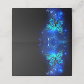 暗い背景のモルフォ・バタフライ プレイスカード (外部開封)