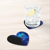 暗い背景のモルフォ・バタフライ ペーパーコースター (インサイチュ)