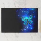 暗い背景のモルフォ・バタフライ ペーパーパッド (インサイチュ)