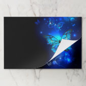 暗い背景のモルフォ・バタフライ ペーパーパッド (折り畳み)