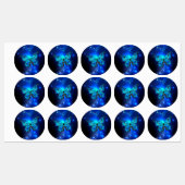 暗い背景のモルフォ・バタフライ ラベル (シート)