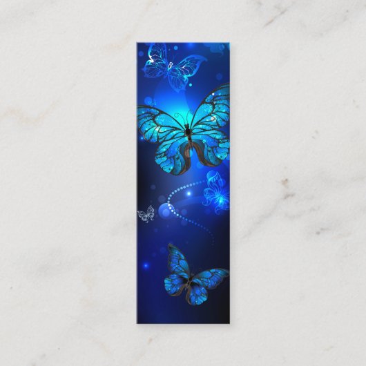 暗い背景のモルフォ・バタフライ ロイヤリティカード (正面)