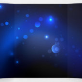 暗い背景のモルフォ・バタフライ 三つ折りクリスマスカード (内部中)